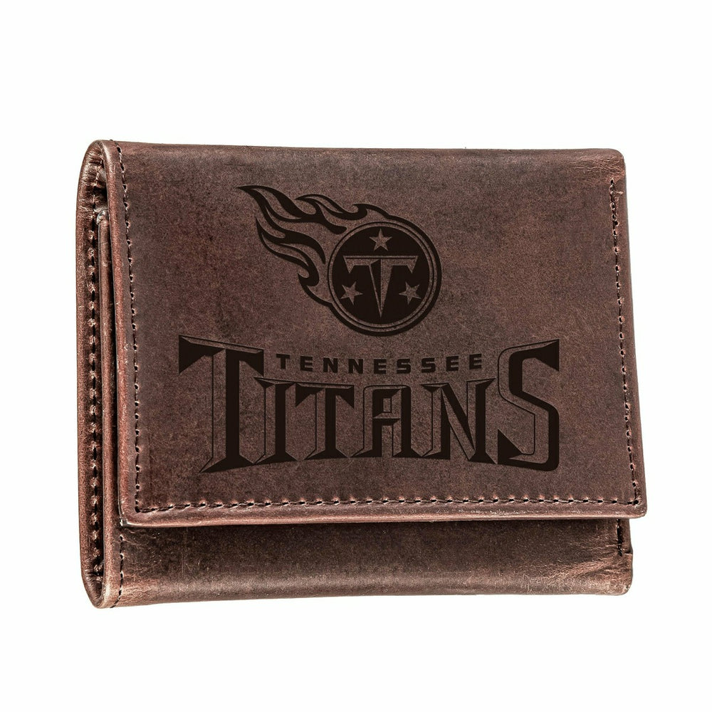 Tennessee Titans, Tri-Fold Wallet, Brown, CH, 100% Genuine Leather - NFL Home