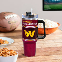 40oz Stainless Steel Canyon Cup w/ Straw, Washington Commanders - NFL Home