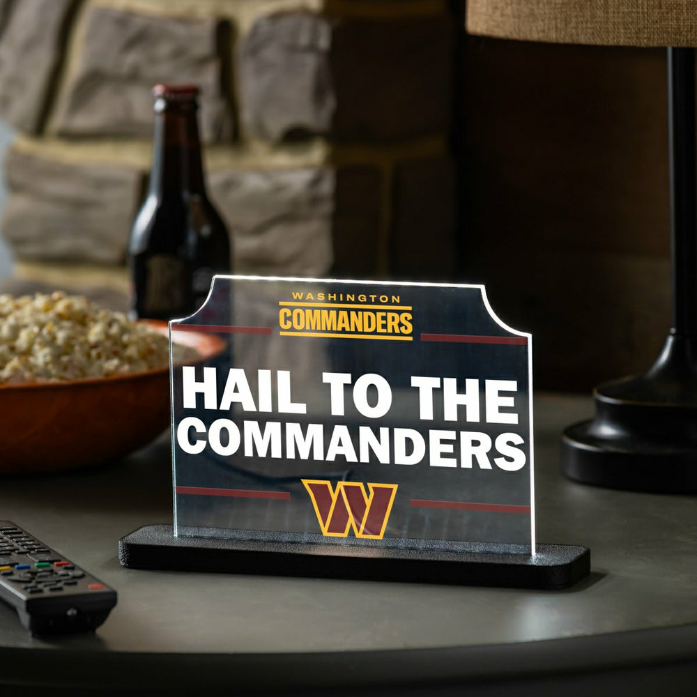 Washington Commanders NFL Football Rectangle Desklite LED Decor - NFL Home