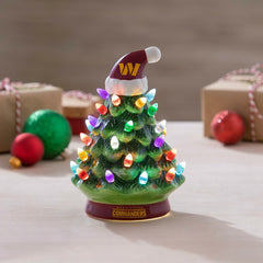 8" LED Ceramic Christmas Tree, Washington Commanders - NFL Home