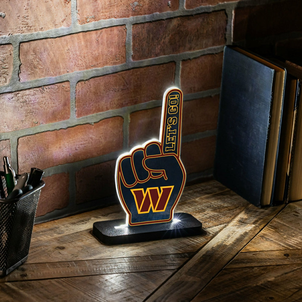 Washington Commanders NFL Football Foam Finger Desklite LED Decor - NFL Home