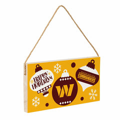 Washington Commanders Holiday Wood Wall Sign, 6x11 - NFL Home