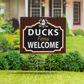 Anaheim Ducks Coroplast Yard Sign, "Fans Welcome" - NHL Home