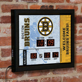 Scoreboard Wall Clock, Boston Bruins - NHL Home