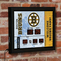 Scoreboard Wall Clock, Boston Bruins - NHL Home