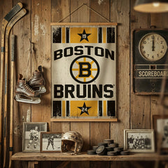 Boston Bruins, Canvas Wall Tapestry, Medium, 36x24 - NHL Home
