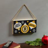 Boston Bruins Holiday Wood Wall Sign, 6x11 - NHL Home