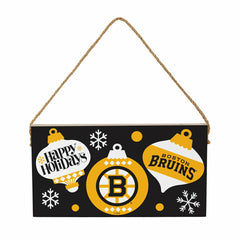 Boston Bruins Holiday Wood Wall Sign, 6x11 - NHL Home