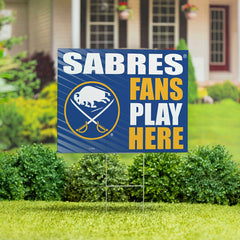 Buffalo Sabres Coroplast Yard Sign "Fans Play Here" - NHL Home