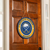 Buffalo Sabres Round Door Décor with Hanging Rope, 18x18 - NHL Home