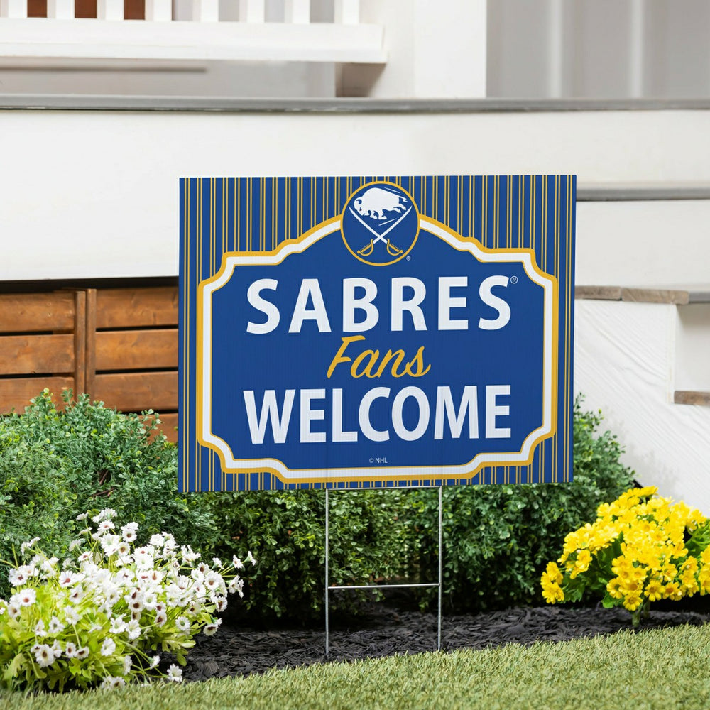 Buffalo Sabres Coroplast Yard Sign, "Fans Welcome" - NHL Home