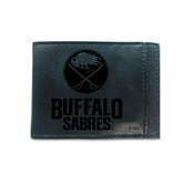 Front Pocket Wallet w/ RFID Blocking, Buffalo Sabres, Black - NHL Home