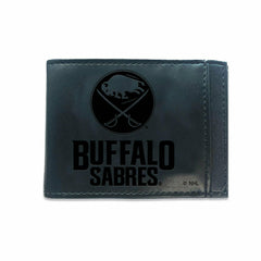 Front Pocket Wallet w/ RFID Blocking, Buffalo Sabres, Black - NHL Home