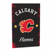 Calgary Flames Wood Wall Sign, 16x24 - NHL Home