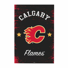 Calgary Flames Wood Wall Sign, 16x24 - NHL Home