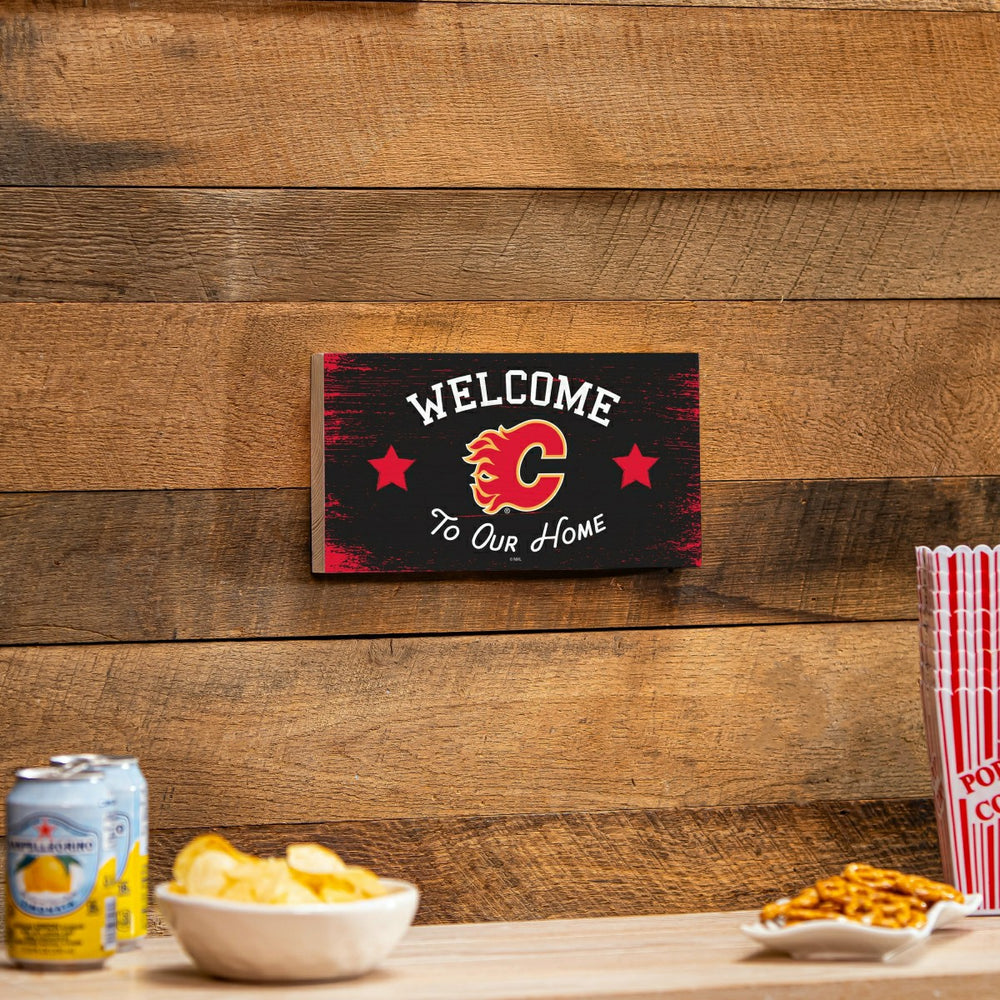 Calgary Flames Wood Wall Sign, 6x11 - NHL Home