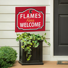 Calgary Flames Coroplast Yard Sign, "Fans Welcome" - NHL Home