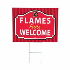 Calgary Flames Coroplast Yard Sign, "Fans Welcome" - NHL Home