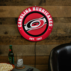 Carolina Hurricanes, Metal Lite, Round - NHL