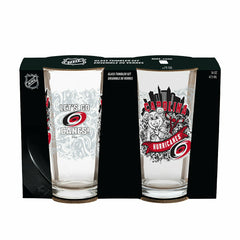 Carolina Hurricanes 16oz Glass pint, Set of 2 - NHL Home