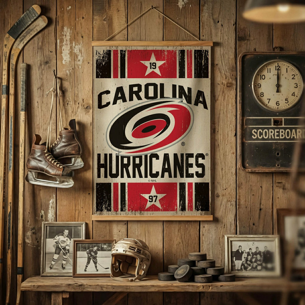 Carolina Hurricanes, Canvas Wall Tapestry, Medium, 36x24 - NHL Home