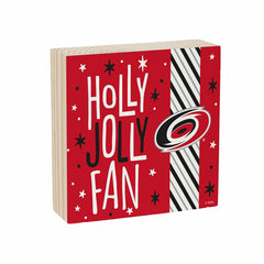 Carolina Hurricanes Block, Holiday, 6x6 - NHL Home