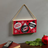 Carolina Hurricanes Holiday Wood Wall Sign, 6x11 - NHL Home