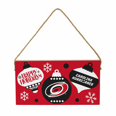 Carolina Hurricanes Holiday Wood Wall Sign, 6x11 - NHL Home