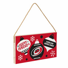 Carolina Hurricanes Holiday Wood Wall Sign, 6x11 - NHL Home