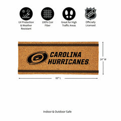 Carolina Hurricanes Extra Large One Color Coir Mat, 60"x24" - NHL
