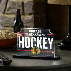 Chicago Blackhawks Hockey Rectangle Desklite LED Decor - NHL Home