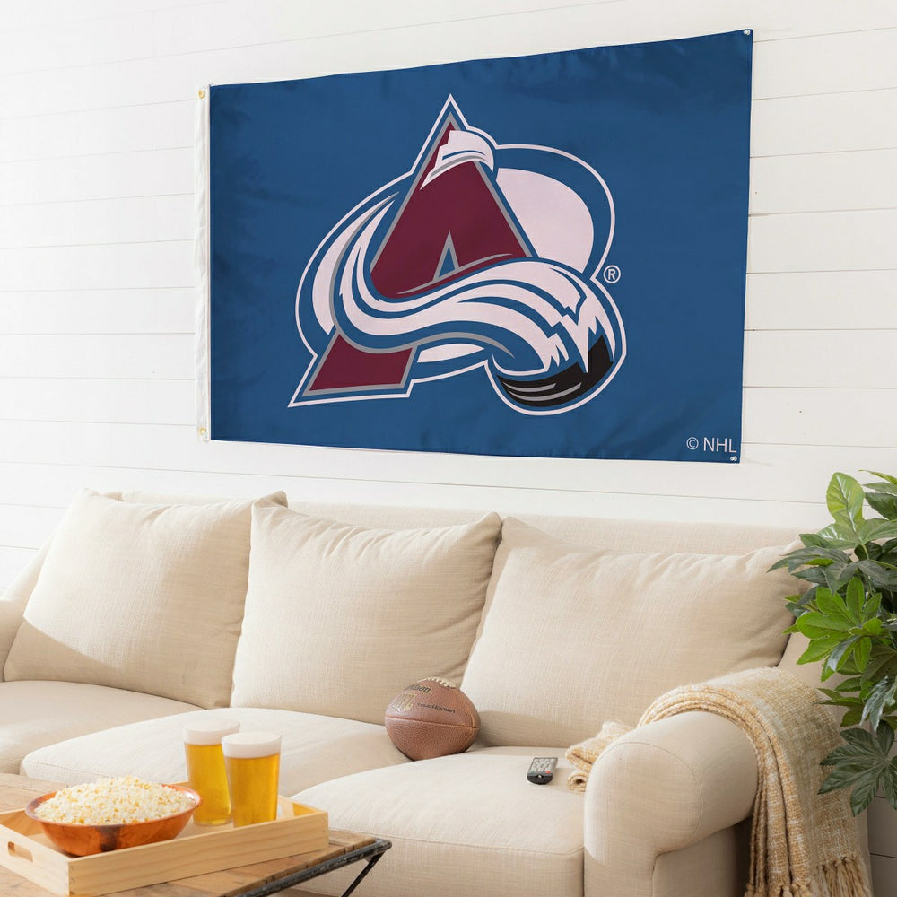 Colorado Avalanche Single Sided Flag w/ 2 Grommets, 3'x5' - NHL Home