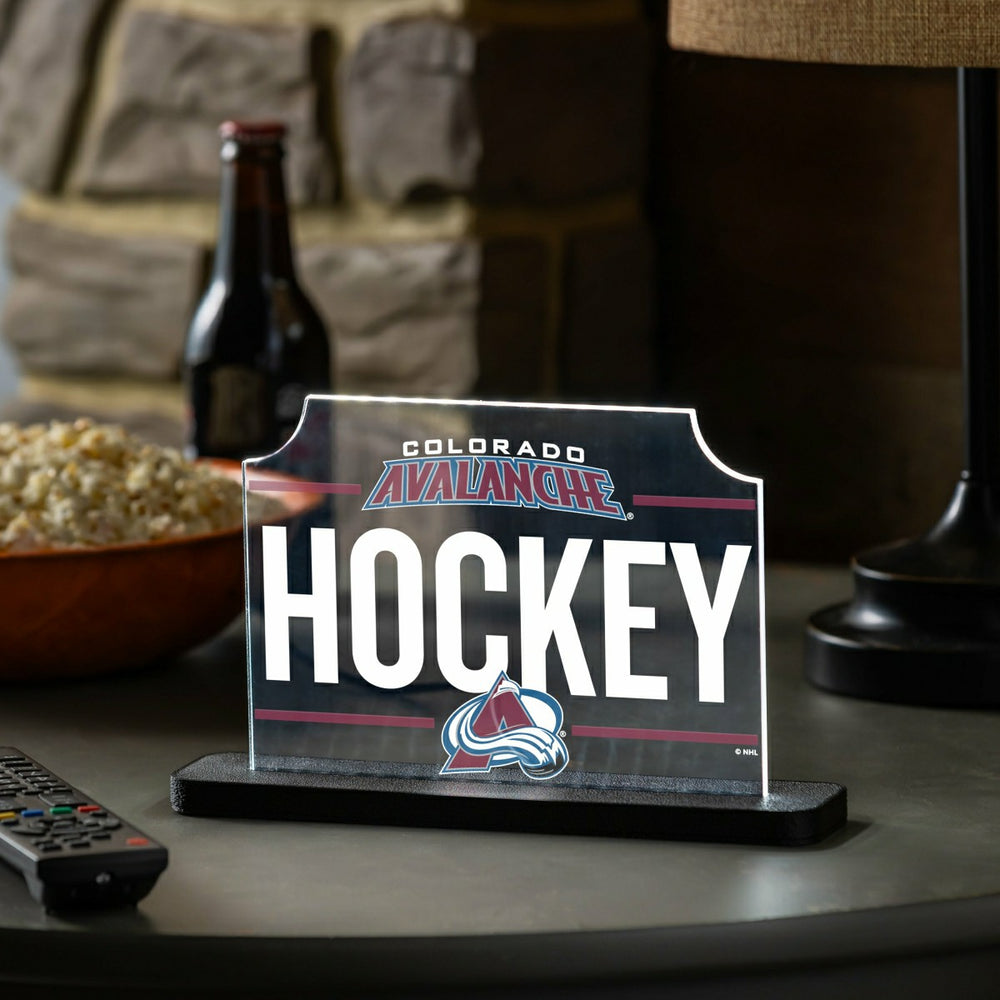 Colorado Avalanche Hockey Rectangle Desklite LED Decor - NHL Home