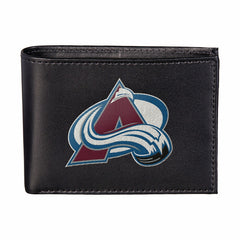 Colorado Avalanche Black Bi-Fold Embroidered Wallet w/ RFID Blocking - NHL Home