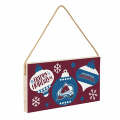 Colorado Avalanche Holiday Wood Wall Sign, 6x11 - NHL Home