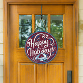 Colorado Avalanche Holiday Round Door Décor with Hanging Rope, 18x18 - NHL Home