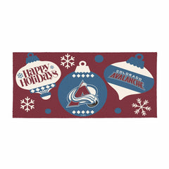 Colorado Avalanche Holiday Flocked Coir Sassafras Switch Mat, 22"x10" - NHL