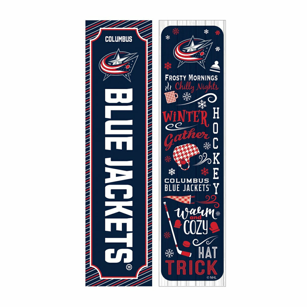 Columbus Blue Jackets 46" Double Sided Leaner, Winter Seasonal - NHL Home