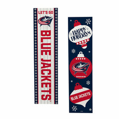Columbus Blue Jackets 47" Double Sided Leaner, Christmas - NHL Home
