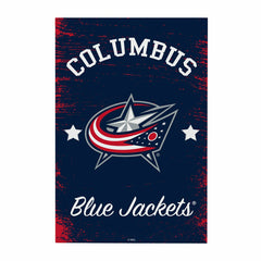 Columbus Blue Jackets Wood Wall Sign, 16x24 - NHL Home