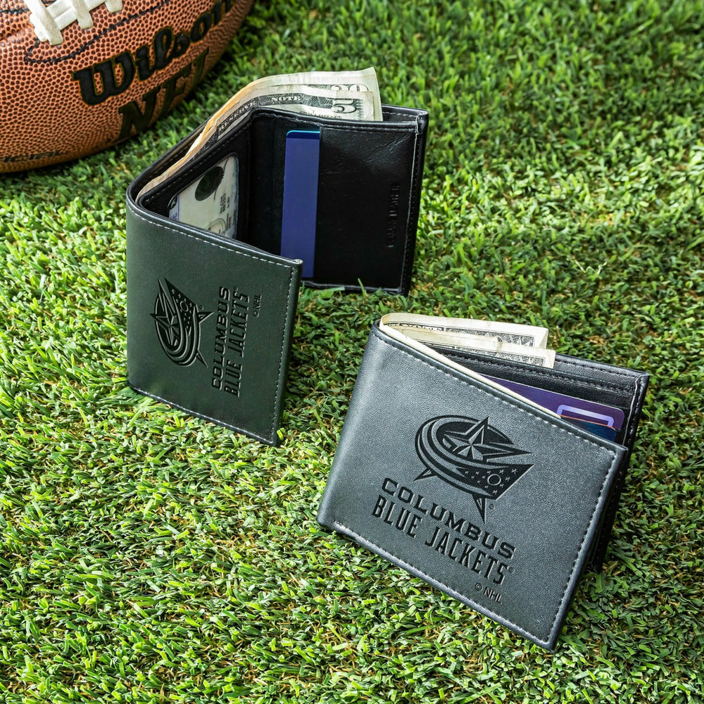 Columbus Blue Jackets, Bi-Fold and Tri-Fold Wallet Gift Set, Black - NHL Home