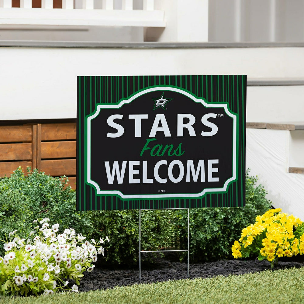 Dallas Stars Coroplast Yard Sign, "Fans Welcome" - NHL Home