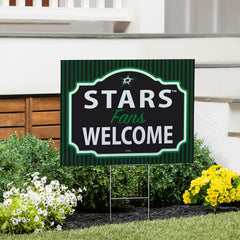 Dallas Stars Coroplast Yard Sign, "Fans Welcome" - NHL Home