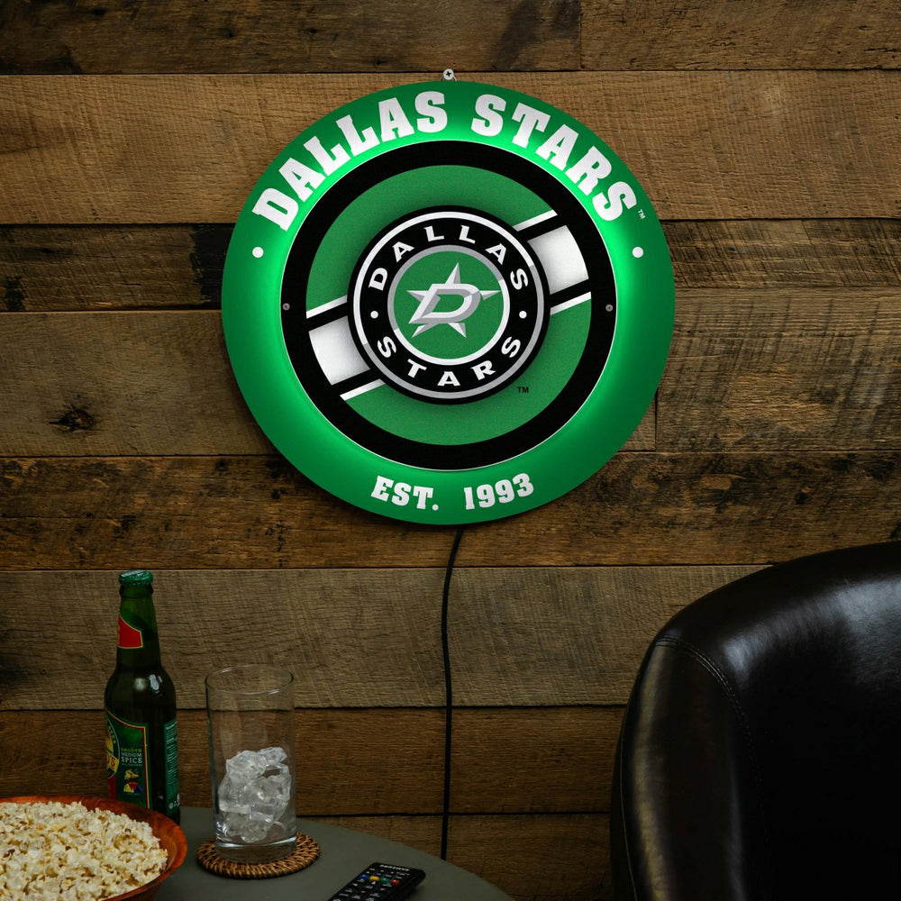 Dallas Stars, Metal Lite, Round - NHL