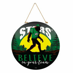 Dallas Stars Bigfoot Round Door Décor with Hanging Rope, 18x18 - NHL Home