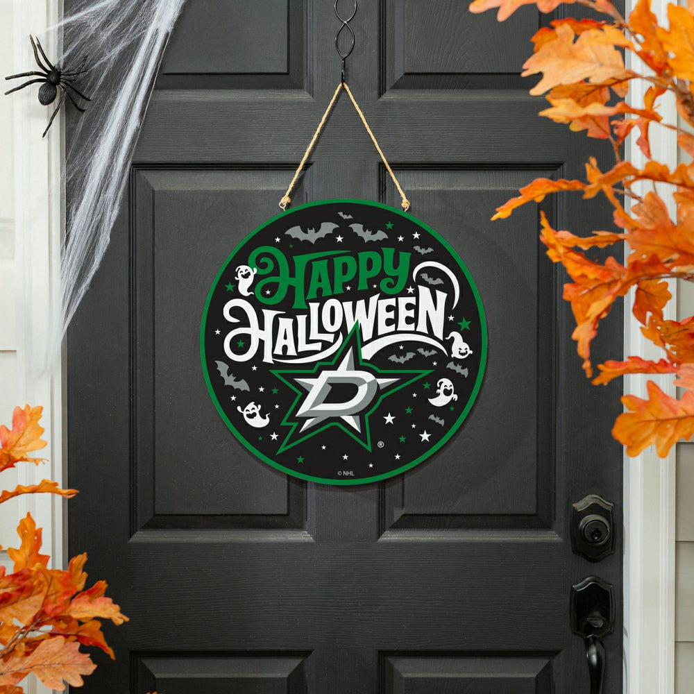 Dallas Stars Halloween Round Door Décor with Hanging Rope, 18x18 - NHL Home