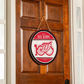 Detroit Red Wings,100 Anniversary Round Door Decor with Hanging Rope, - NHL Home