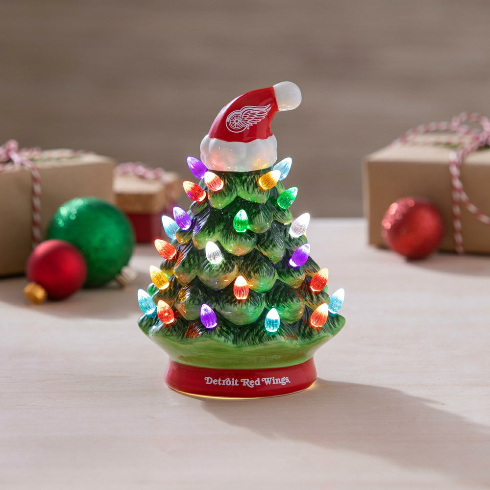 8" LED Ceramic Christmas Tree, Detroit Red Wings - NHL Home
