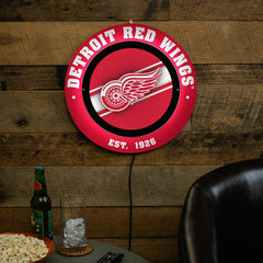 Detroit Red Wings, Metal Lite, Round - NHL