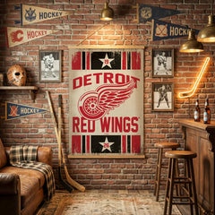 Detroit Red Wings, Canvas Wall Tapestry, Large, 54x36 - NHL Home